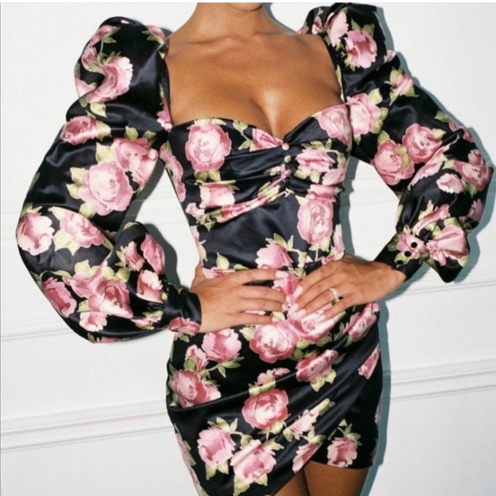 House of CB Amaryllis Floral Dress Medium